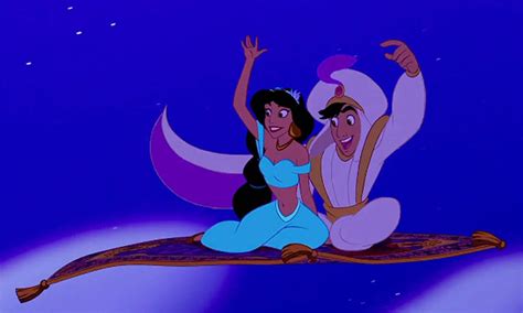 Aladdin on a magic carpet